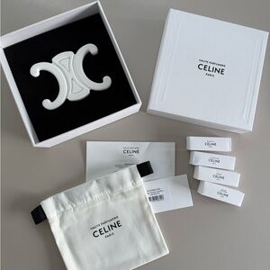 Celine White Perfume Collection with Logo Accent